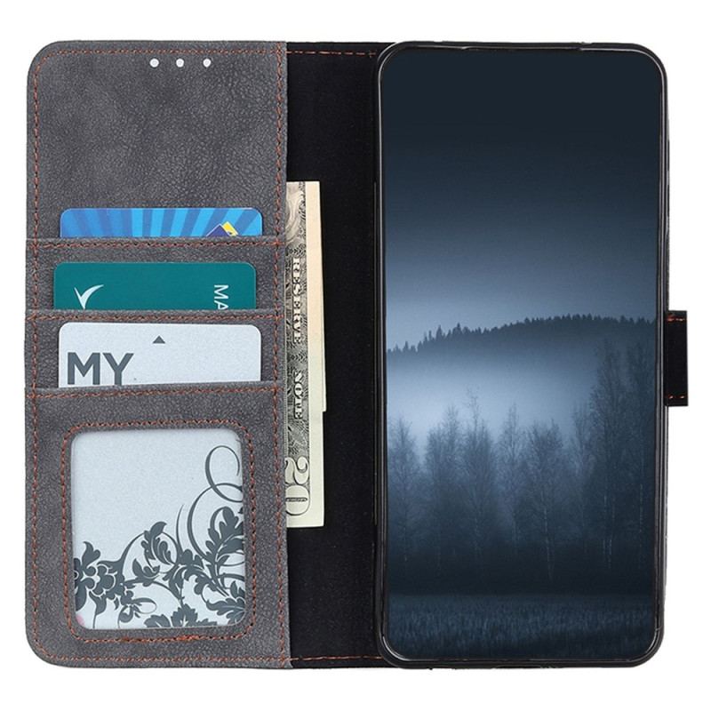 Capa Flip Para Xiaomi Redmi 10A Couro Rachado Khazneh