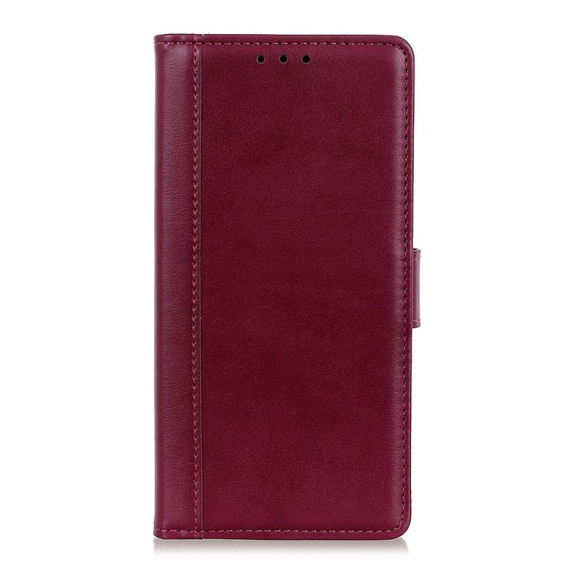 Capa Flip Para Xiaomi Redmi 10A Efeito Couro