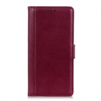 Capa Flip Para Xiaomi Redmi 10A Efeito Couro