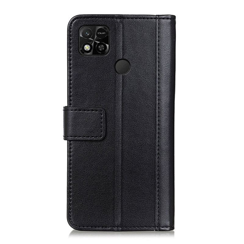 Capa Flip Para Xiaomi Redmi 10A Efeito Couro