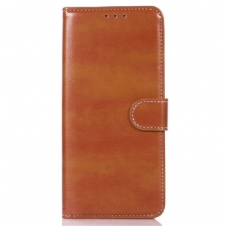 Capa Flip Para Xiaomi Redmi 10A Efeito Couro Couture