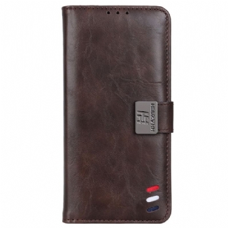 Capa Flip Para Xiaomi Redmi 10A Efeito Couro Tricolor