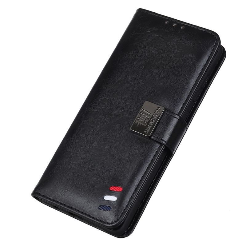 Capa Flip Para Xiaomi Redmi 10A Efeito Couro Tricolor