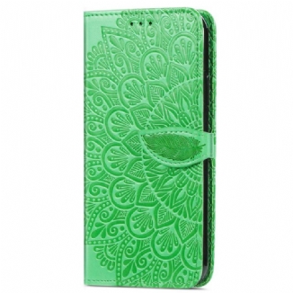 Capa Flip Para Xiaomi Redmi 10A Folhas Tribais