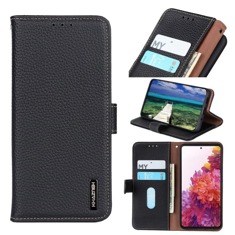 Capa Flip Para Xiaomi Redmi 10A Khazneh Lichia Couro