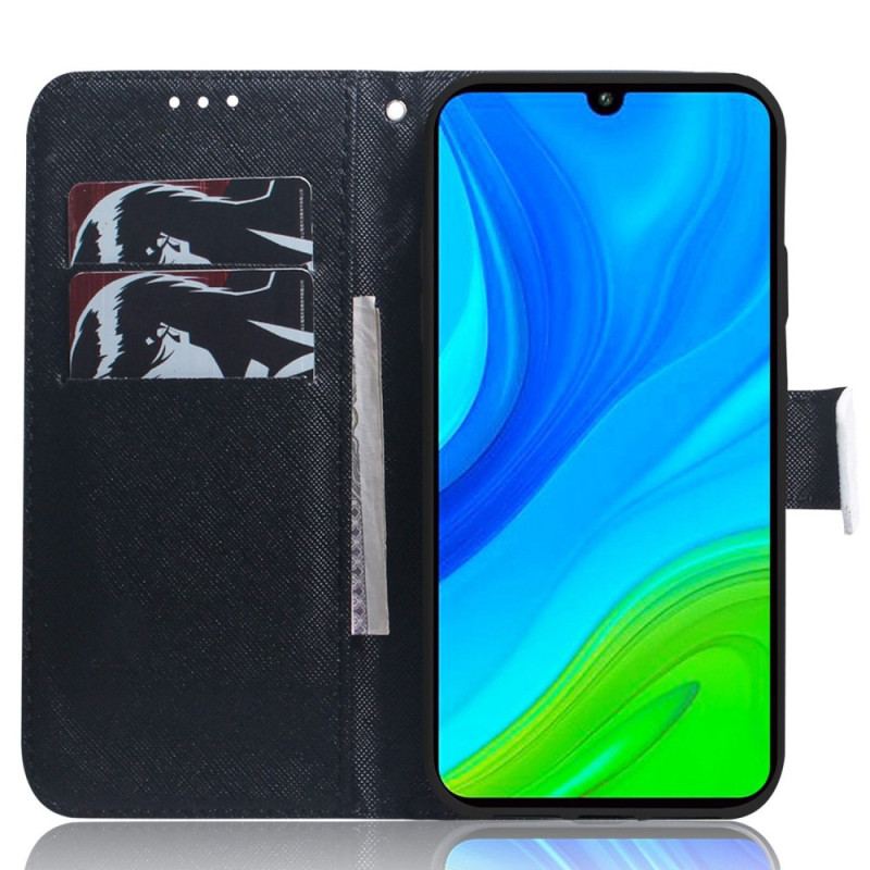 Capa Folio Para Xiaomi Redmi 10A De Cordão Animais De Safári Tanga