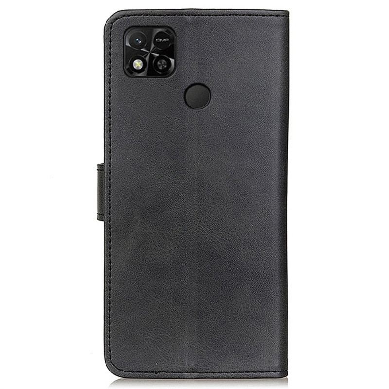 Capa Folio Para Xiaomi Redmi 10A Couro Sintético Fosco