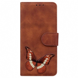 Capa Folio Para Xiaomi Redmi 10A Desenho De Borboleta