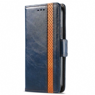 Capa Folio Para Xiaomi Redmi 10A Fecho Duplo Bicolor