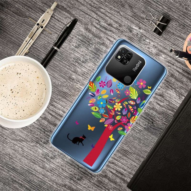 Capa Para Xiaomi Redmi 10A Árvore Colorida Sem Costura