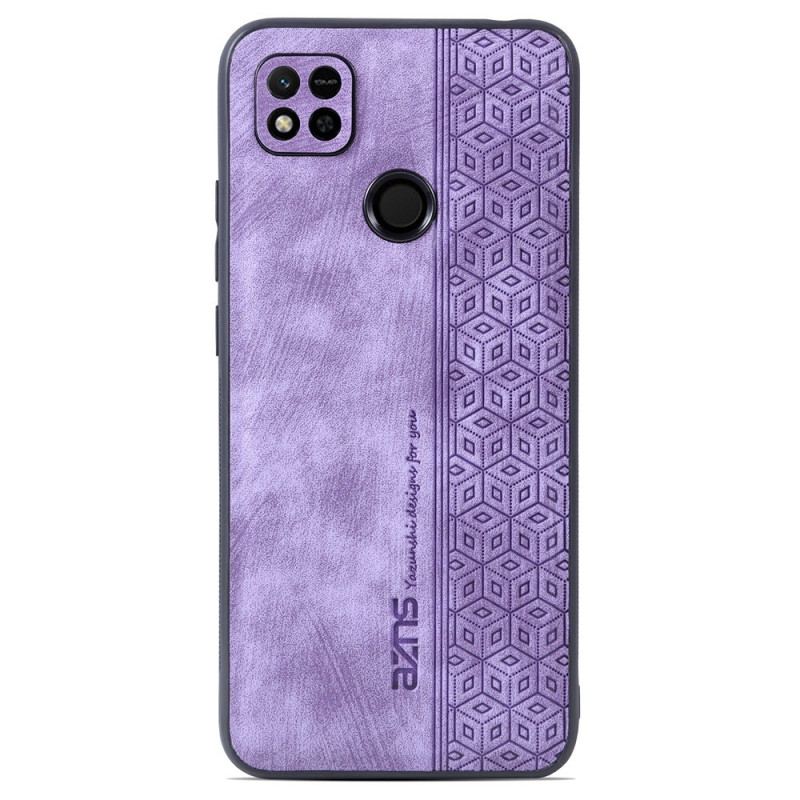 Capa Para Xiaomi Redmi 10A Efeito Couro Azns