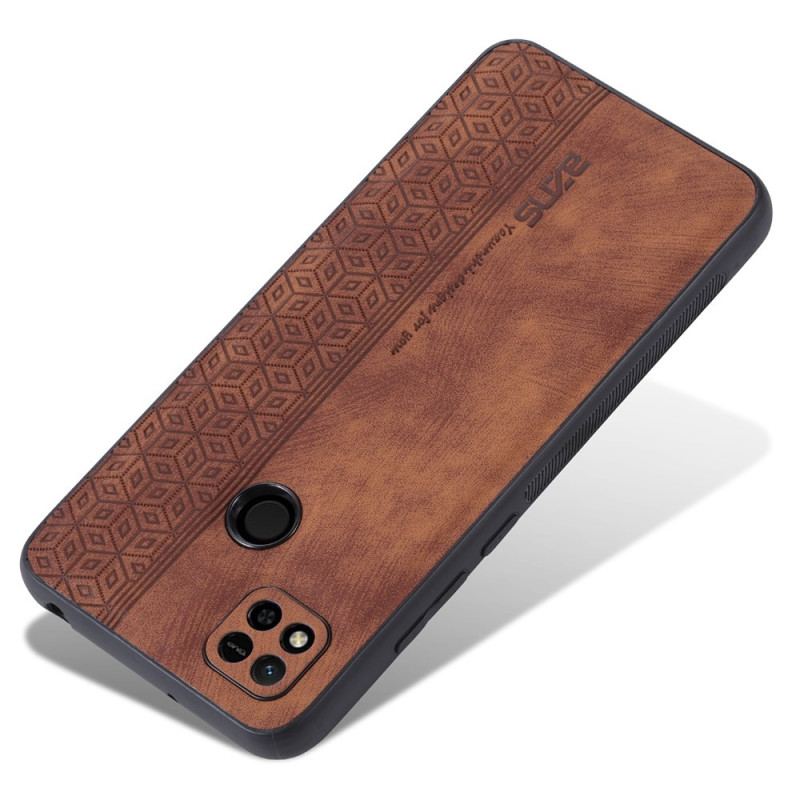 Capa Para Xiaomi Redmi 10A Efeito Couro Azns