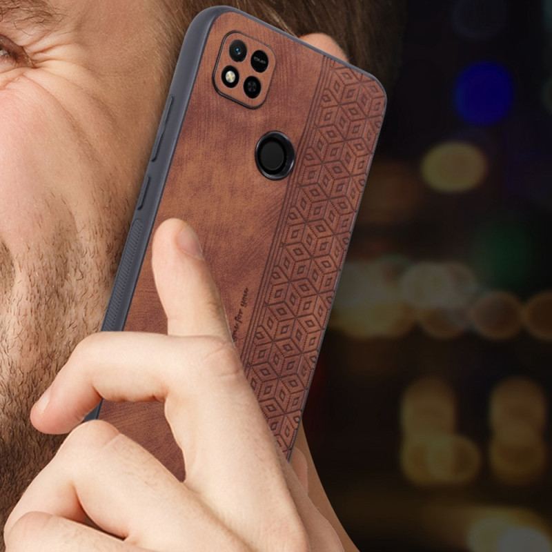 Capa Para Xiaomi Redmi 10A Efeito Couro Azns