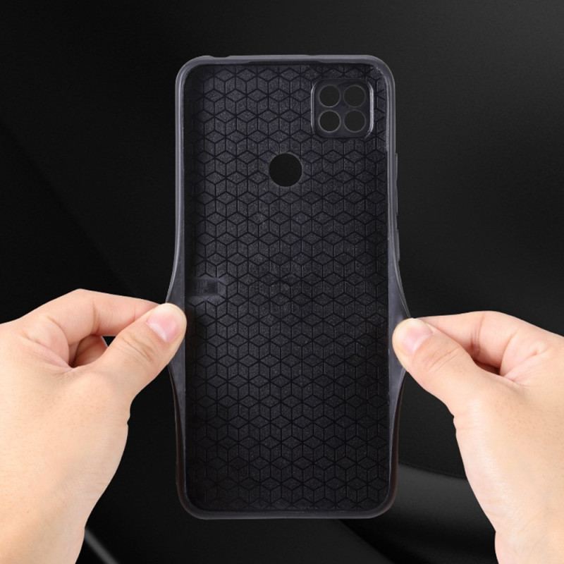 Capa Para Xiaomi Redmi 10A Efeito Couro Azns