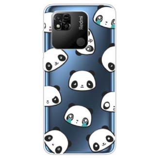 Capa Para Xiaomi Redmi 10A Pandas Fofos Sem Costura