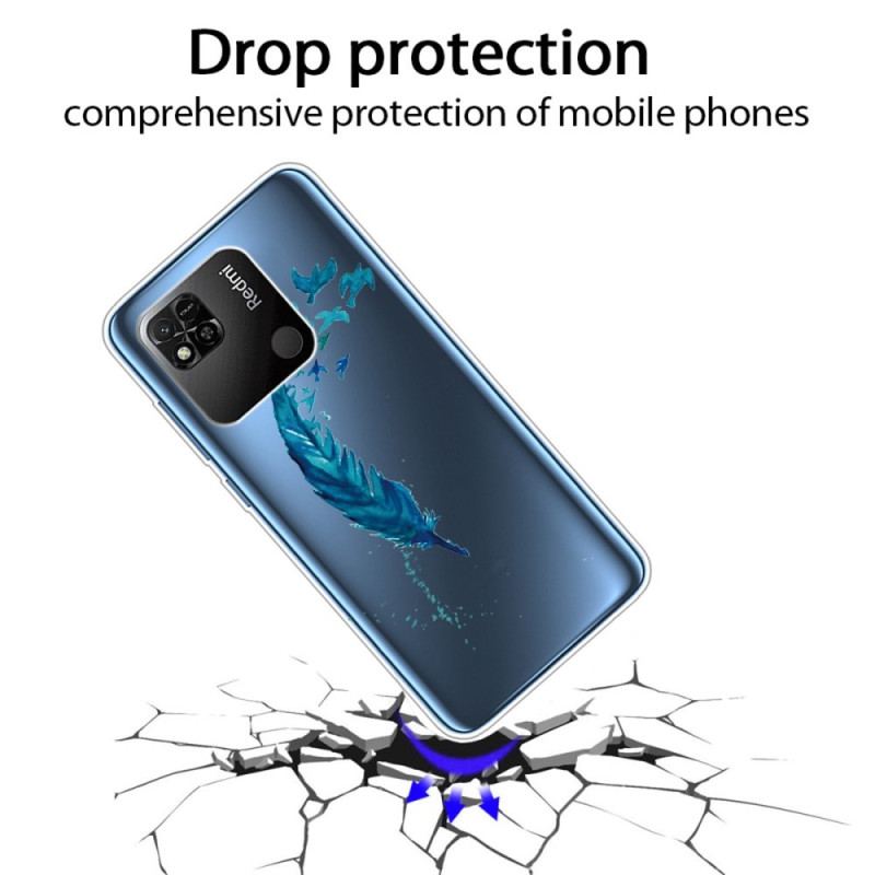 Capa Para Xiaomi Redmi 10A Pena Azul Transparente