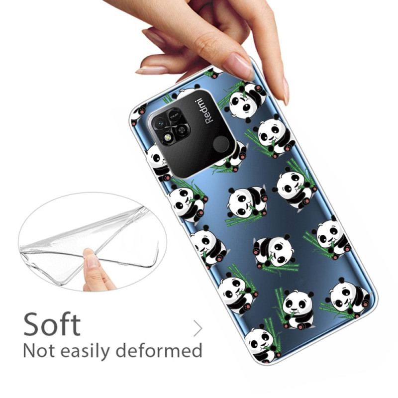 Capa Para Xiaomi Redmi 10A Pequenos Pandas Transparentes