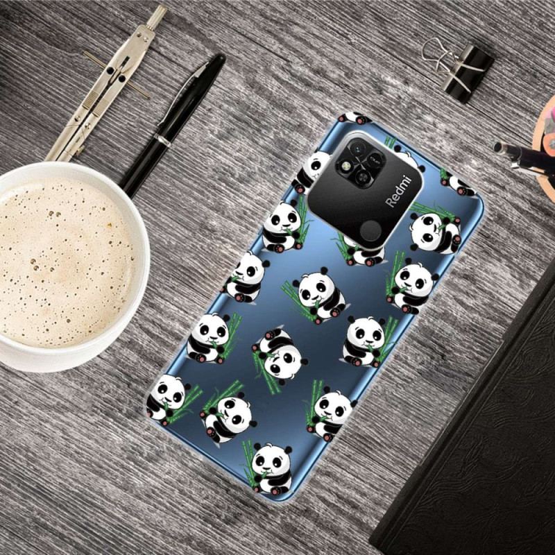 Capa Para Xiaomi Redmi 10A Pequenos Pandas Transparentes