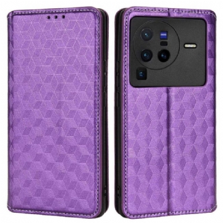 Capa De Celular Para Vivo X80 Pro Flip Cubos 3d