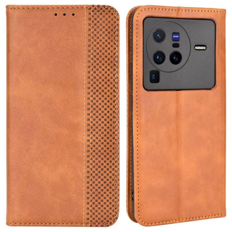 Capa De Celular Para Vivo X80 Pro Flip Estilizado