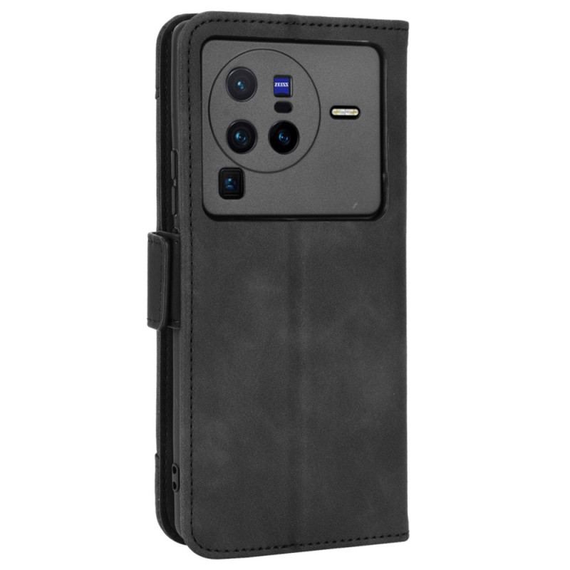 Capa Flip Para Vivo X80 Pro Cartões Múltiplos