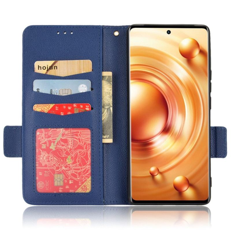 Capa Flip Para Vivo X80 Pro De Couro Aba Dupla Novas Cores