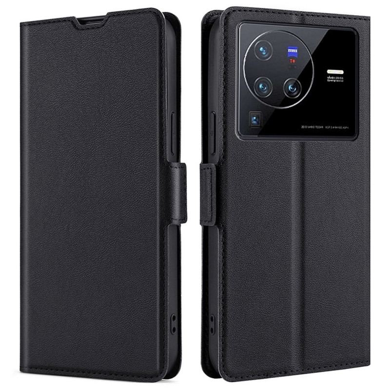 Capa Flip Para Vivo X80 Pro Estilo De Couro