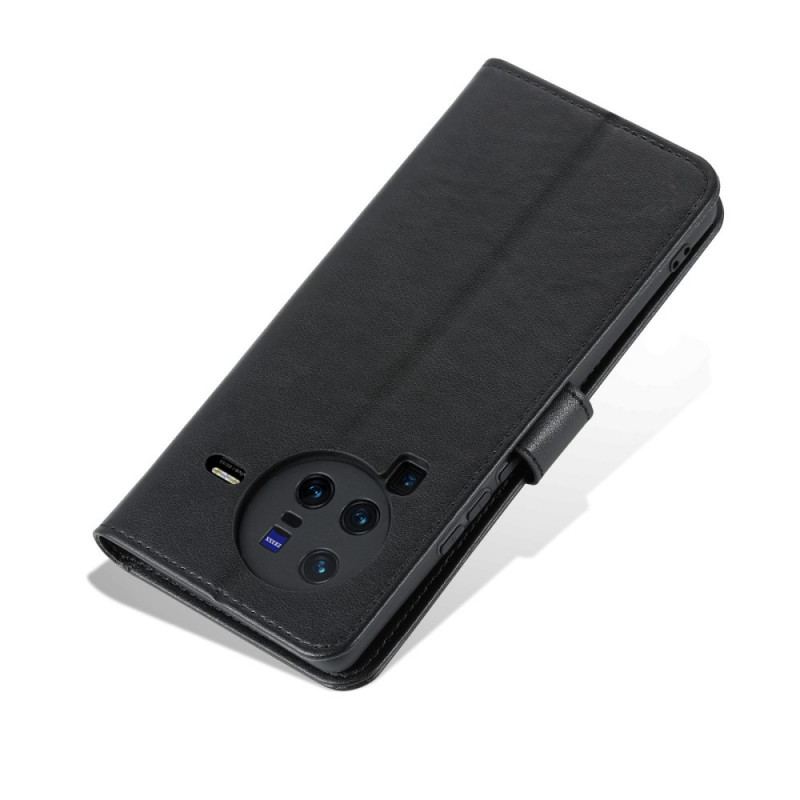 Capa Folio Para Vivo X80 Pro Couro Sintético Azns