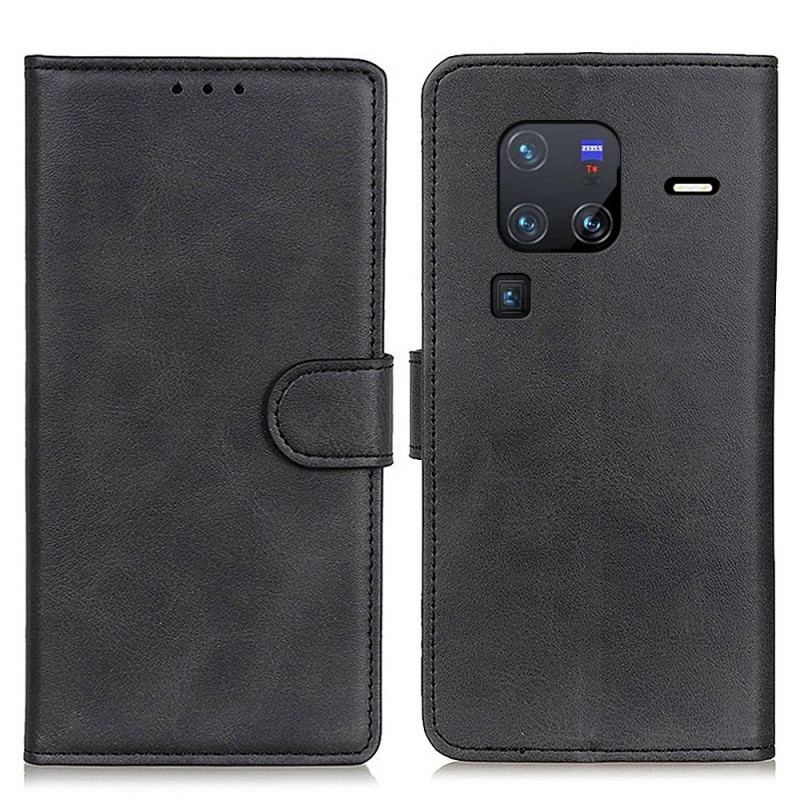 Capa Folio Para Vivo X80 Pro Couro Sintético Fosco