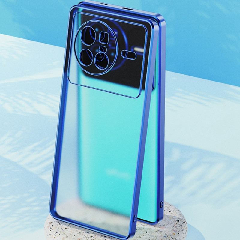 Capa Para Vivo X80 Pro Contorno Metálico Transparente