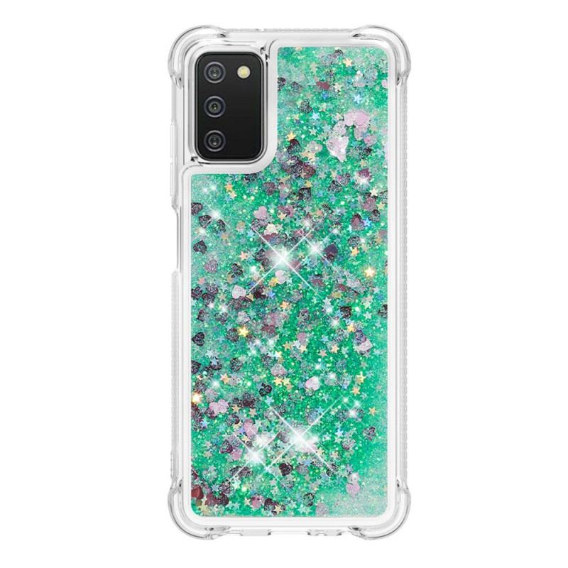 Capa De Celular Para Samsung Galaxy A03s Desejos Lantejoulas