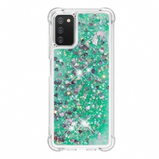 Capa De Celular Para Samsung Galaxy A03s Desejos Lantejoulas