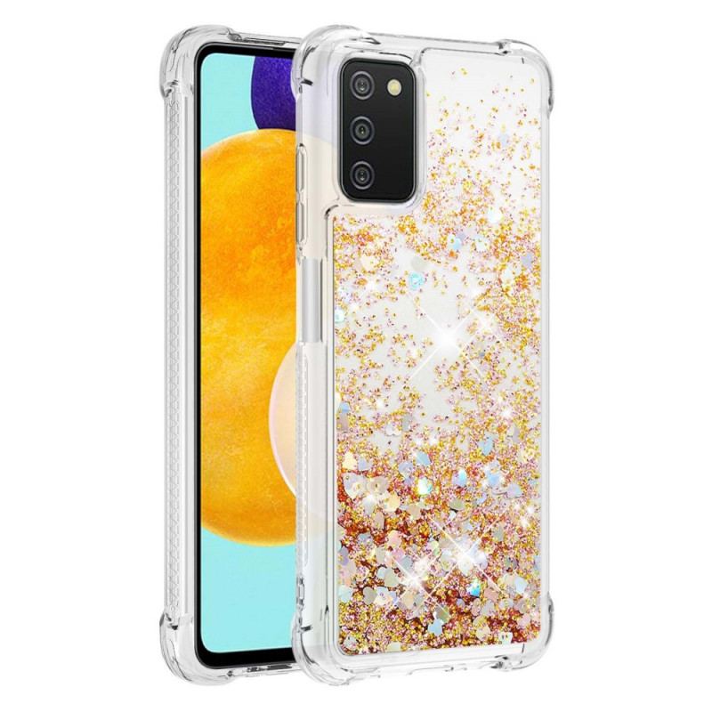 Capa De Celular Para Samsung Galaxy A03s Desejos Lantejoulas