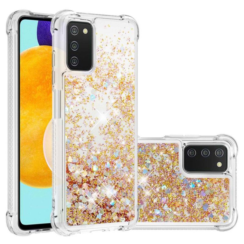 Capa De Celular Para Samsung Galaxy A03s Desejos Lantejoulas