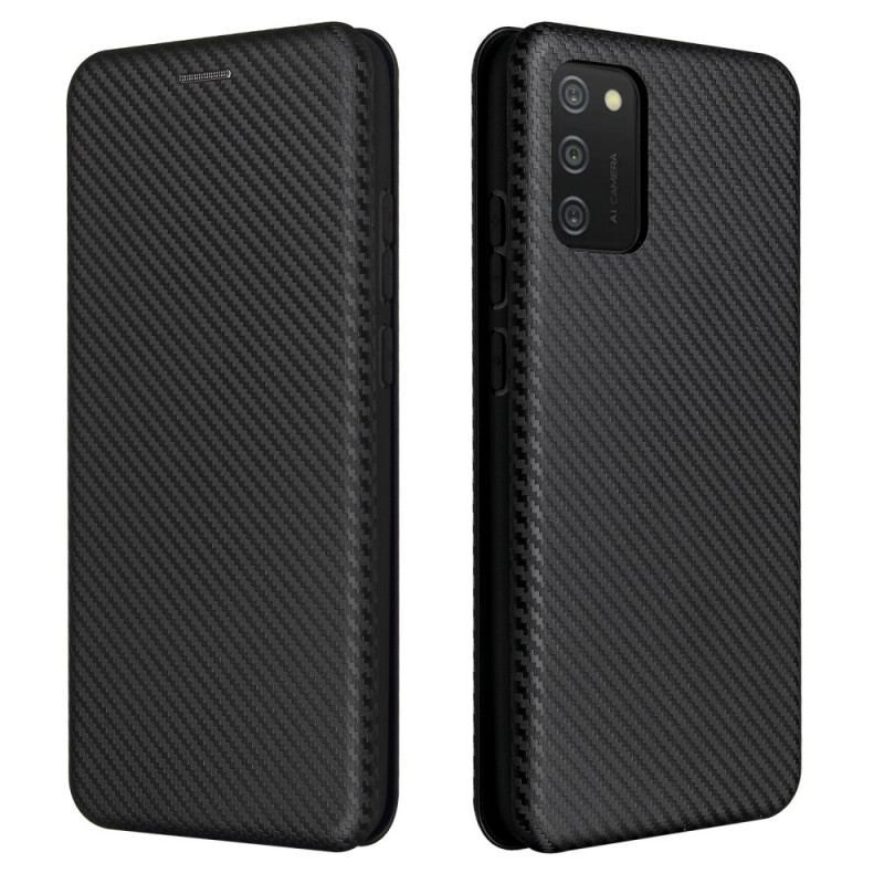 Capa De Celular Para Samsung Galaxy A03s Flip Fibra De Carbono