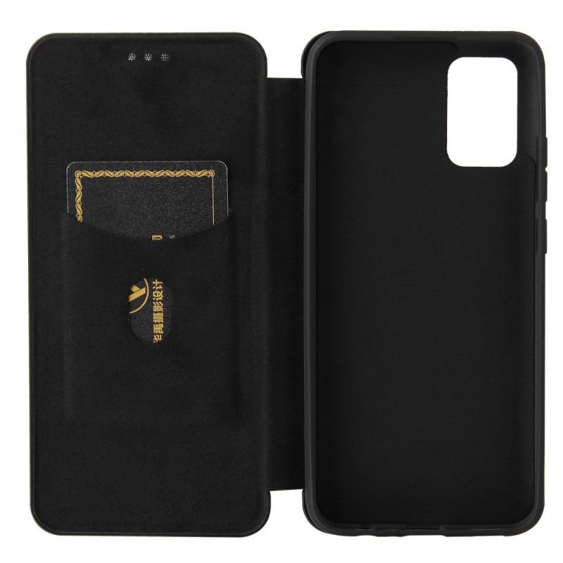 Capa De Celular Para Samsung Galaxy A03s Flip Fibra De Carbono