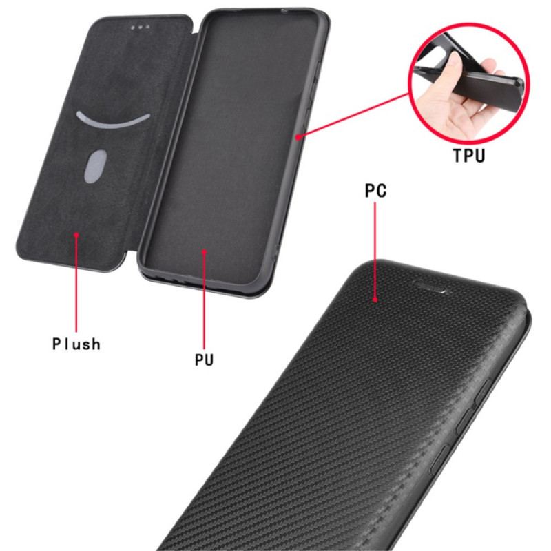 Capa De Celular Para Samsung Galaxy A03s Flip Fibra De Carbono