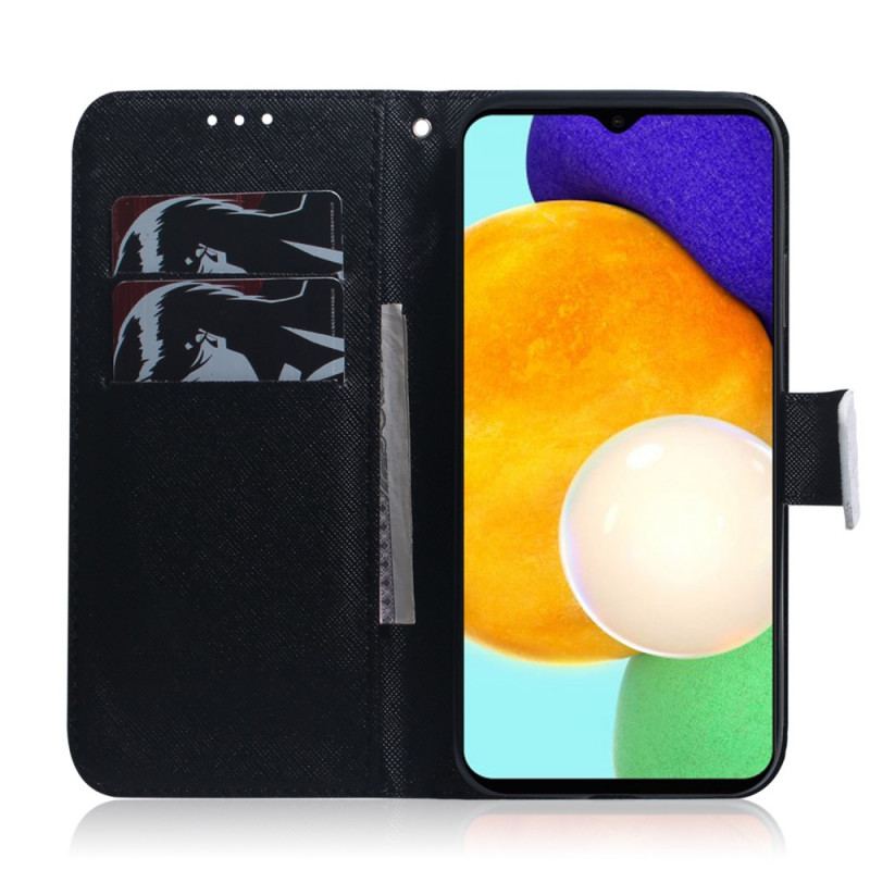 Capa De Couro Para Samsung Galaxy A03s Cara De Panda