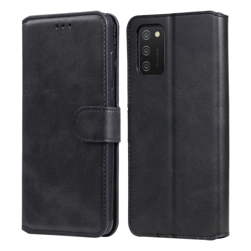 Capa Em Pele Para Samsung Galaxy A03s Couro Sintético Retrô