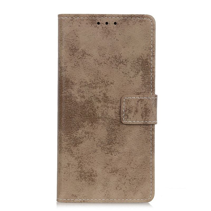 Capa Flip Para Samsung Galaxy A03s Couro Falso Vintage