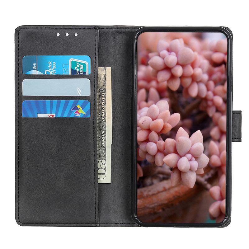 Capa Flip Para Samsung Galaxy A03s Efeito De Couro Fosco