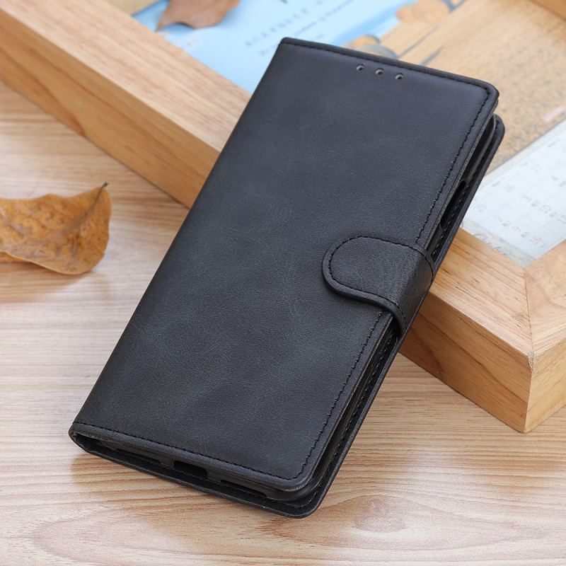 Capa Flip Para Samsung Galaxy A03s Efeito De Couro Fosco