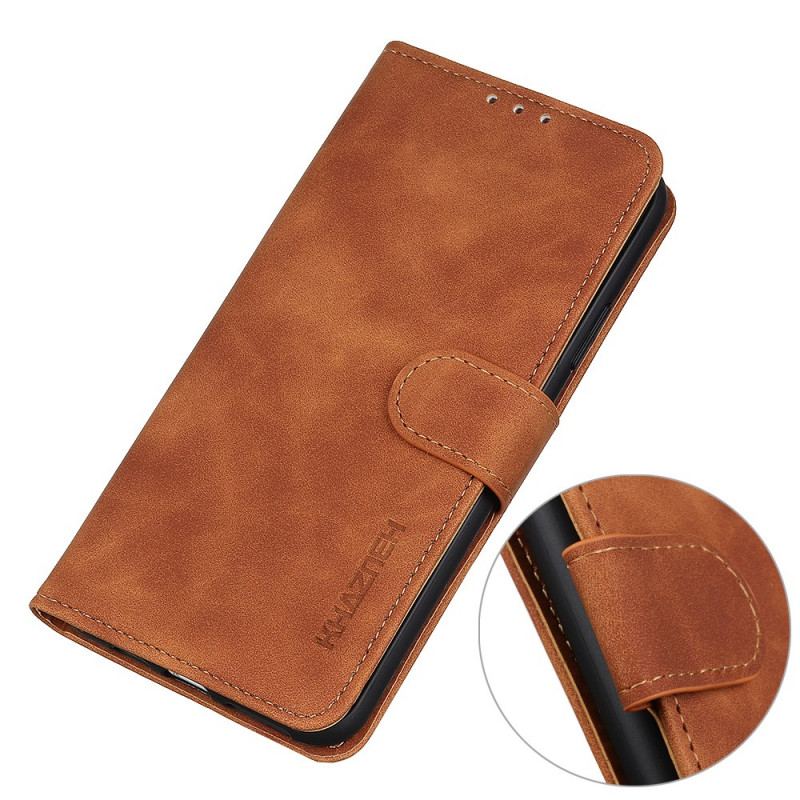 Capa Flip Para Samsung Galaxy A03s Efeito Couro Vintage Khazneh