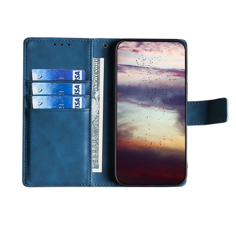 Capa Flip Para Samsung Galaxy A03s Efeito Pele De Crocodilo