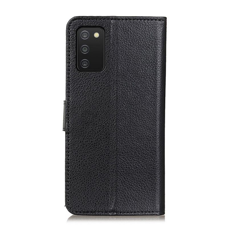 Capa Flip Para Samsung Galaxy A03s Textura Lichia