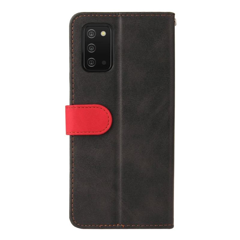 Capa Folio Para Samsung Galaxy A03s Dois Tons