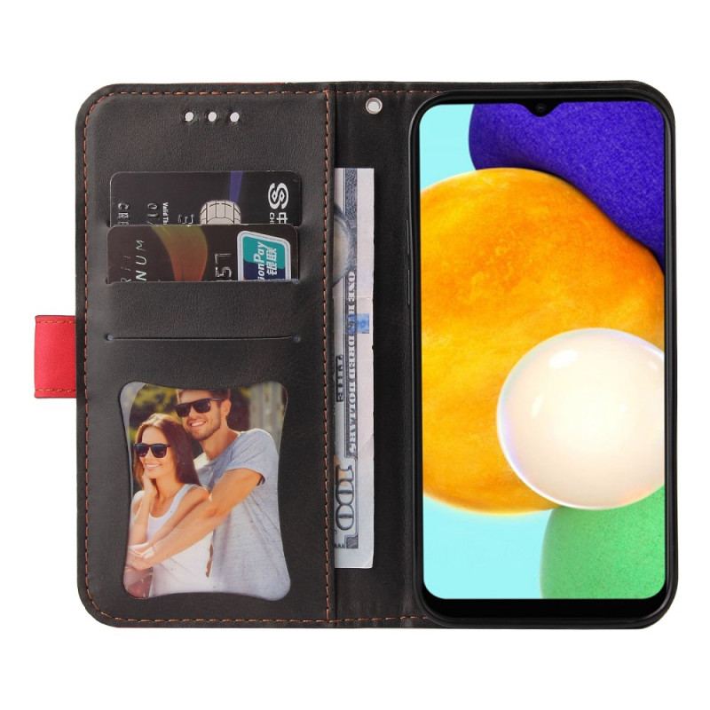 Capa Folio Para Samsung Galaxy A03s Dois Tons