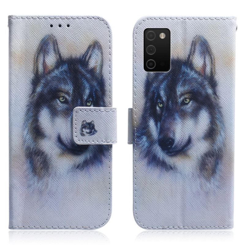 Capa Folio Para Samsung Galaxy A03s Olhar Canino