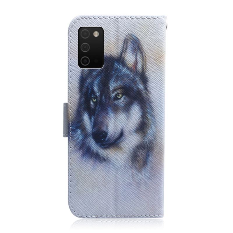 Capa Folio Para Samsung Galaxy A03s Olhar Canino