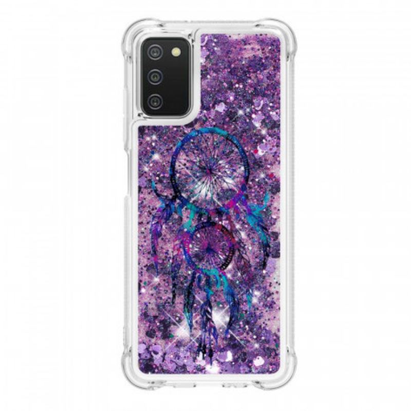 Capa Para Samsung Galaxy A03s Apanhador De Sonhos Glitter